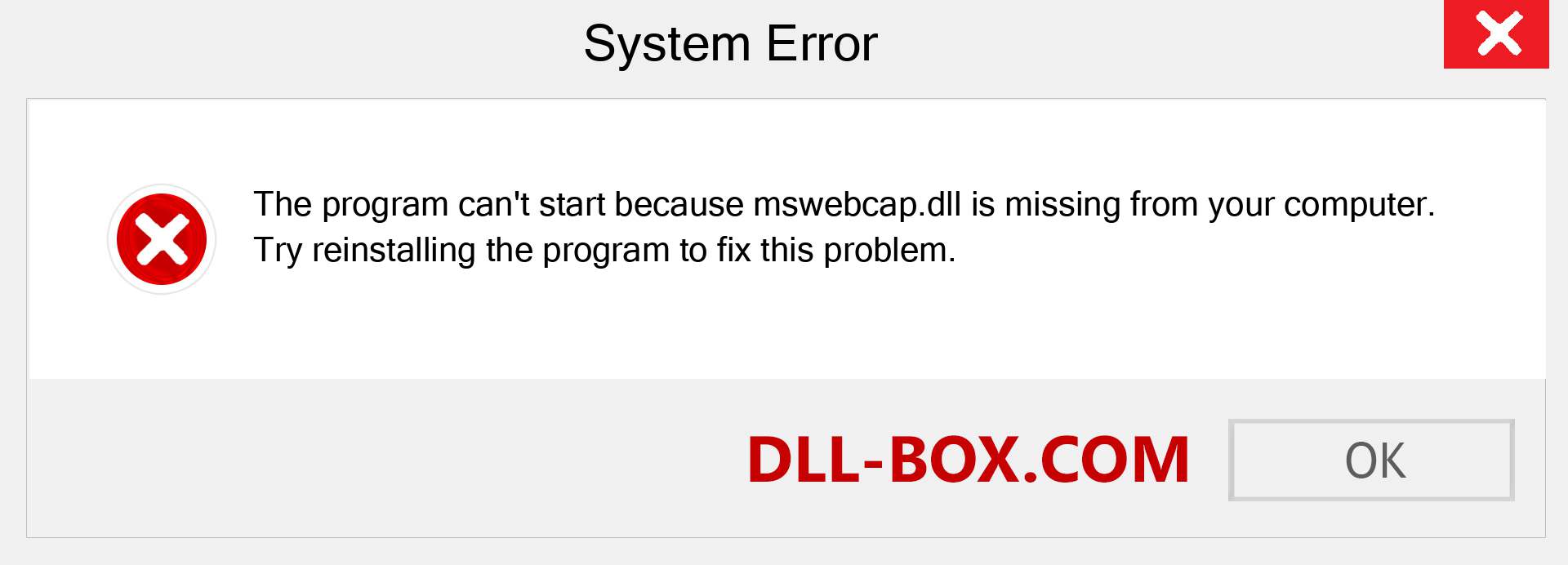  mswebcap.dll file is missing?. Download for Windows 7, 8, 10 - Fix  mswebcap dll Missing Error on Windows, photos, images